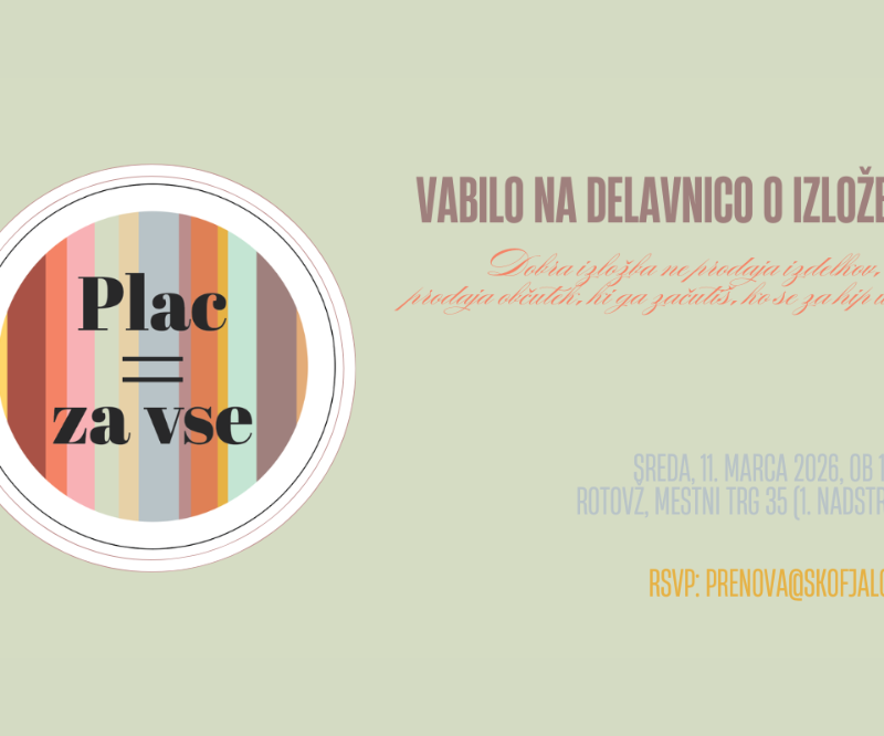 Delavnica o izložbah že to sredo